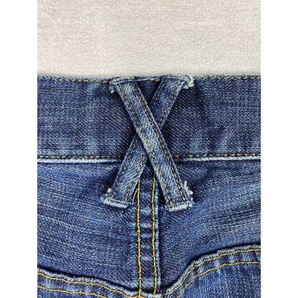 Rugby by Ralph Lauren Jeans Womens 26 Blue Boyfriend Distressed Button Fly - Picture 12 of 13